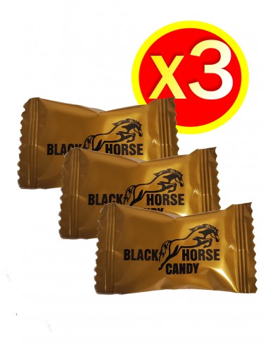 3 Bonbons miel aphrodisiaque black horse